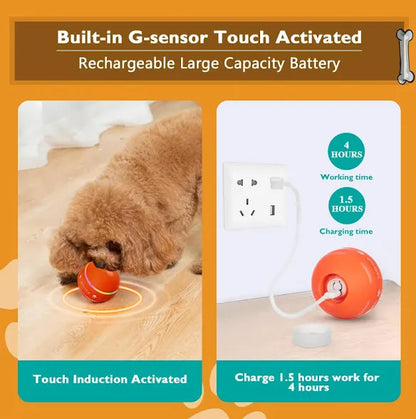 Interactive Dog Toys Dog Ball, [2025 Newly Upgraded] Durable Motion Activated Automatic Rolling Ball Toys